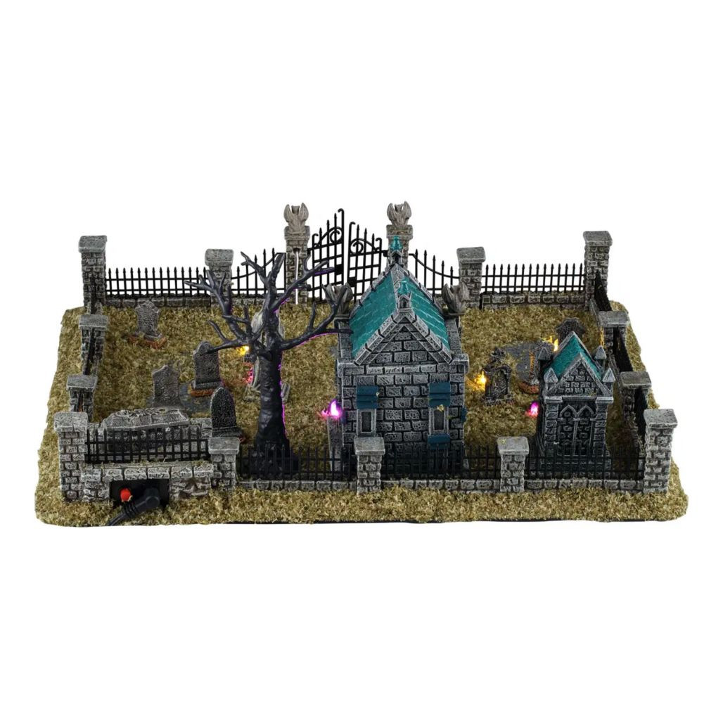 Lemax Spooky Town Misty Crypt Graveyard | Lighted Table Accent