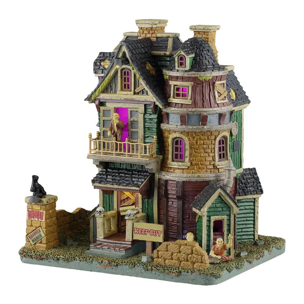 Lemax Spooky Town Undead Manor | Lighted, 9.1in Tall