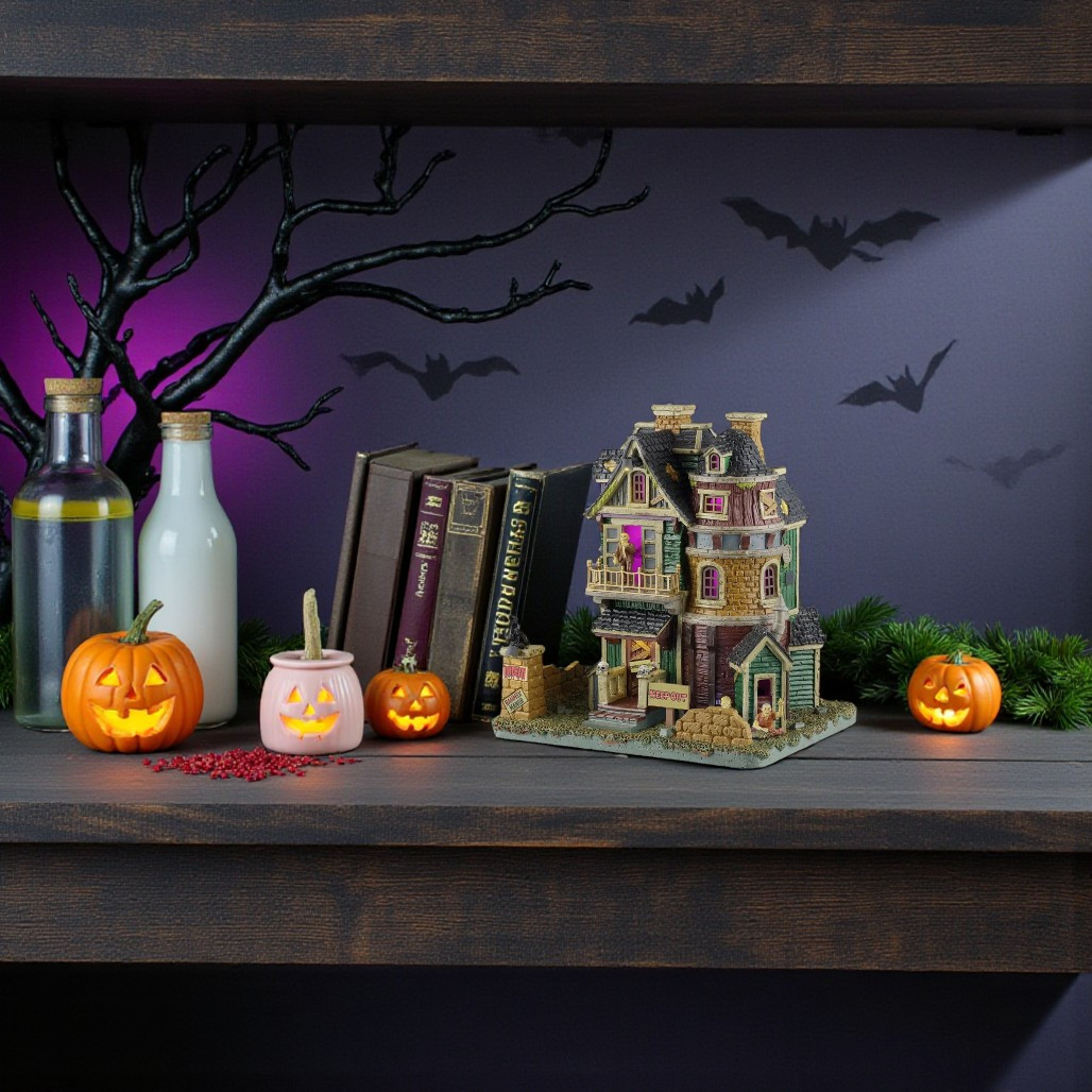 Lemax Spooky Town Undead Manor | Lighted, 9.1in Tall