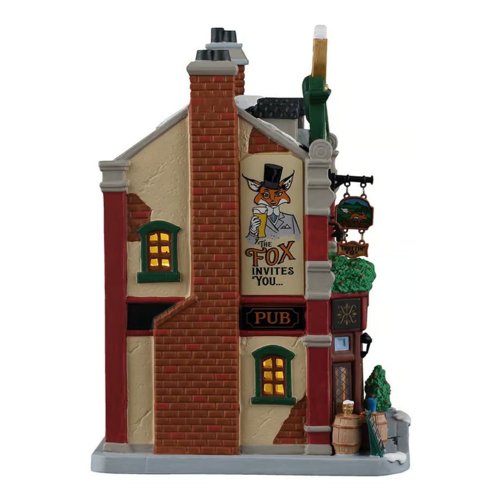 Lemax Trottin’ Fox Pub | Lighted Porcelain Building