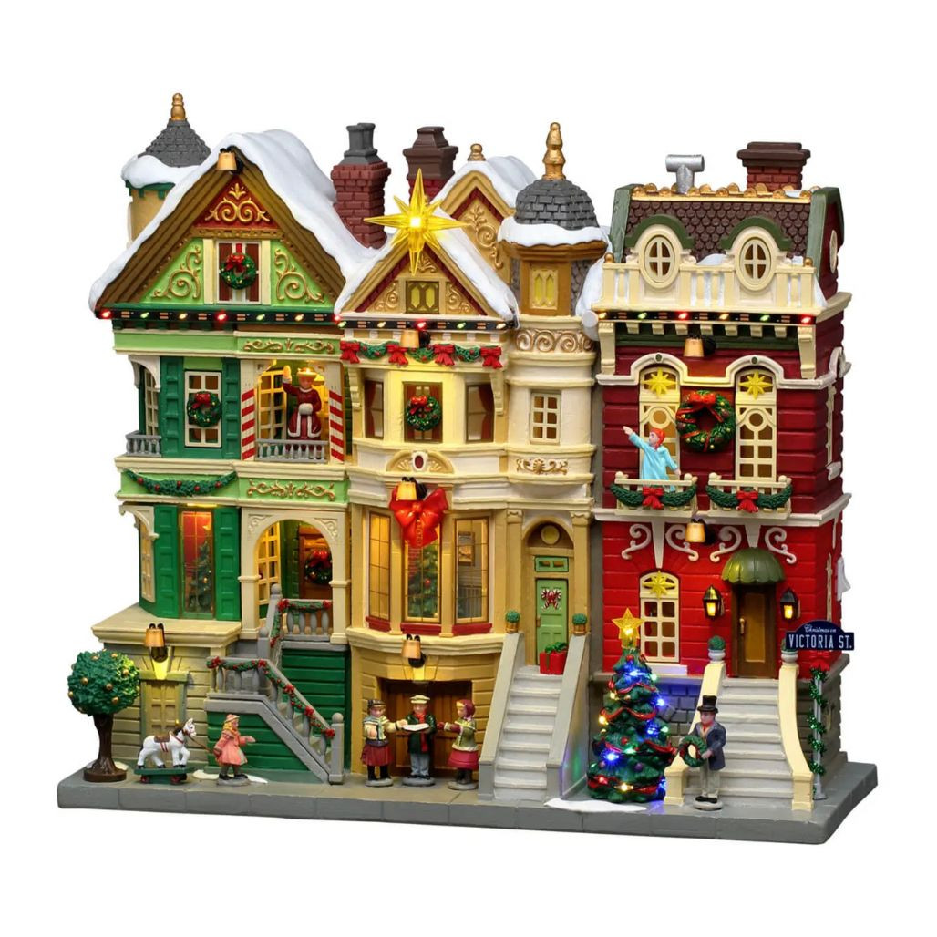 lemax トイストア Lemax Christmas On Victoria Street | Lighted Facade Scene