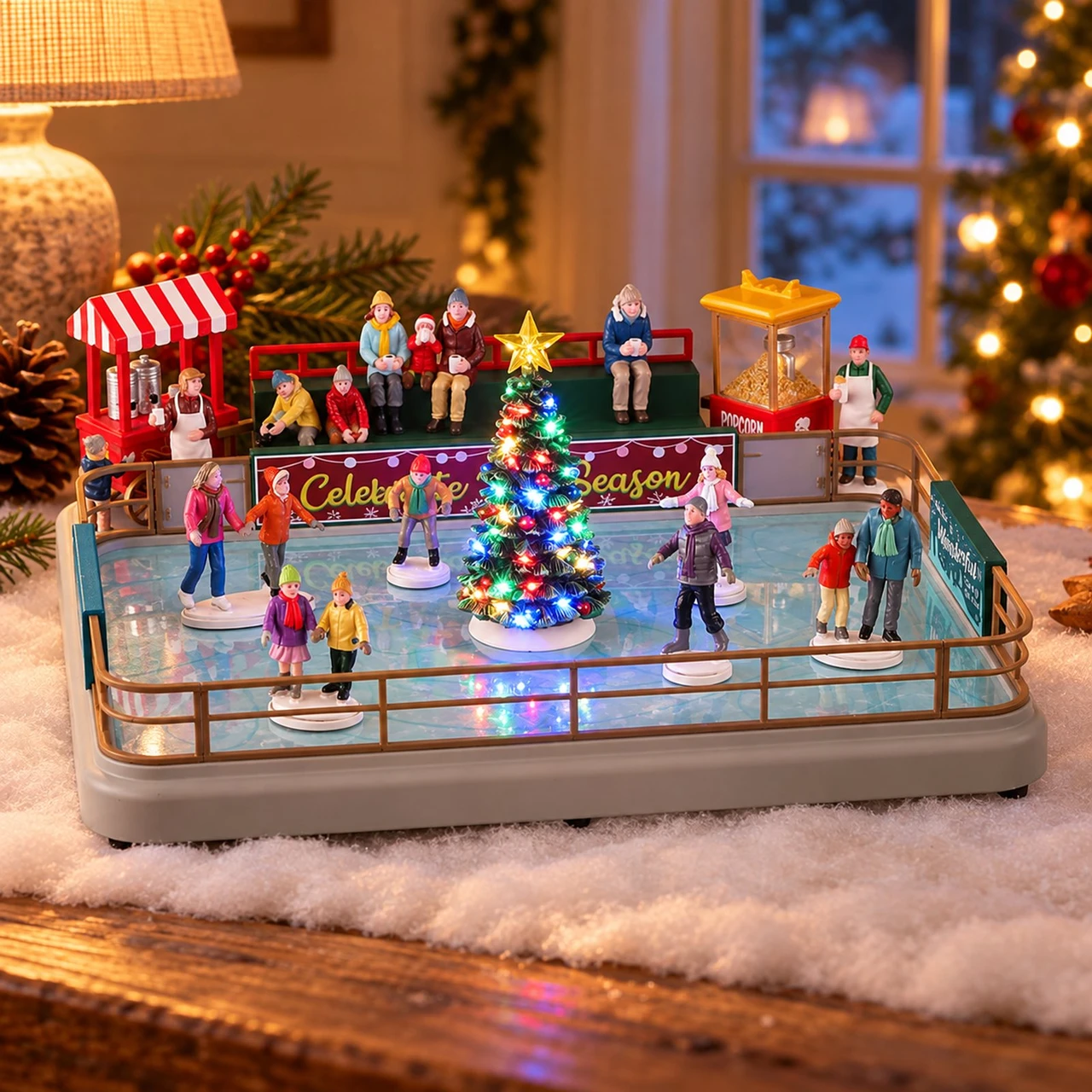 Lemax Vail Village Outdoor Skating Rink | Lights, Sound, Motion