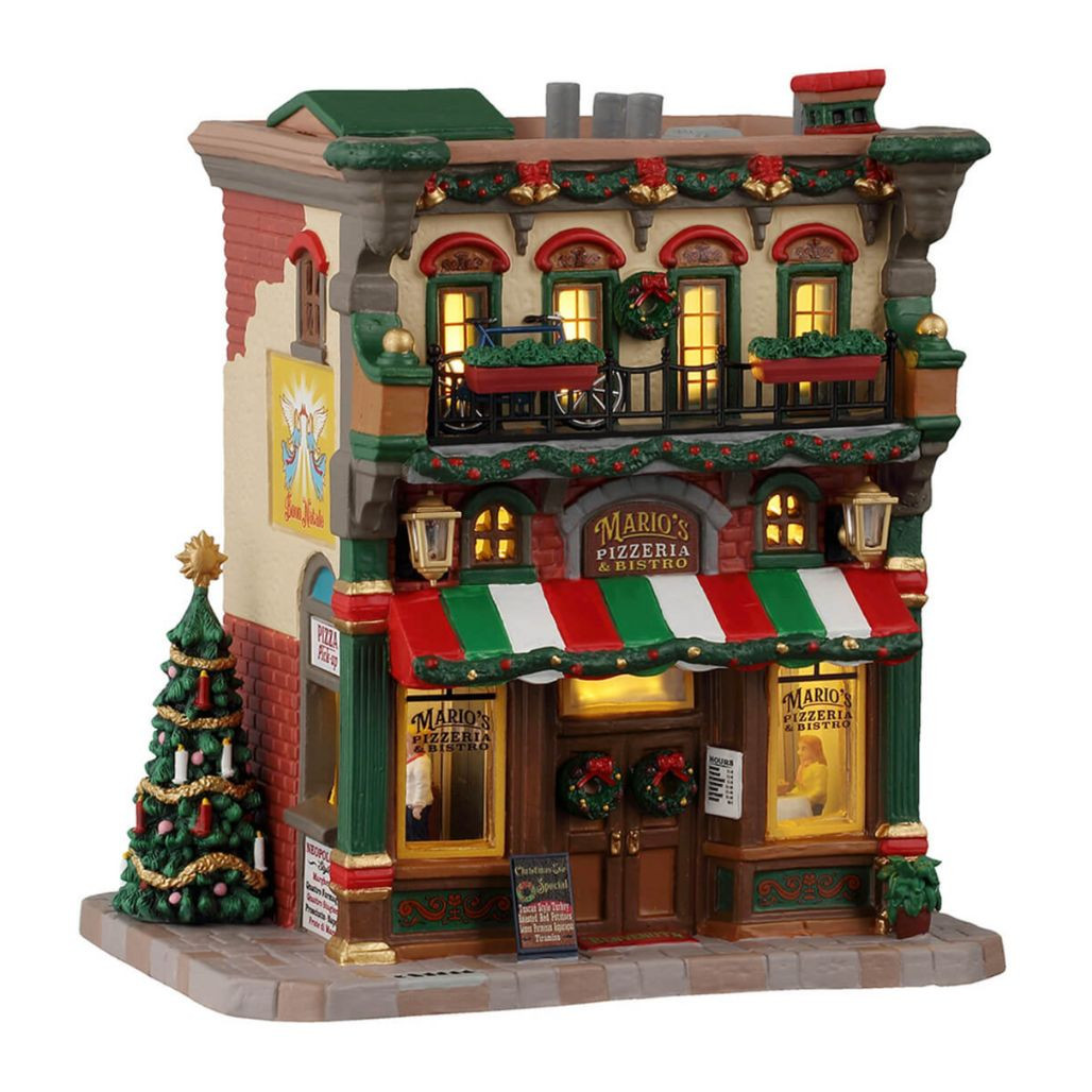 Lemax Marios Pizzeria and Bistro | Lighted Porcelain Building