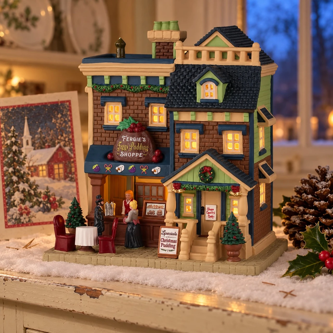 Lemax Caddington Fergies Figgy Pudding Shoppe | Lighted Building