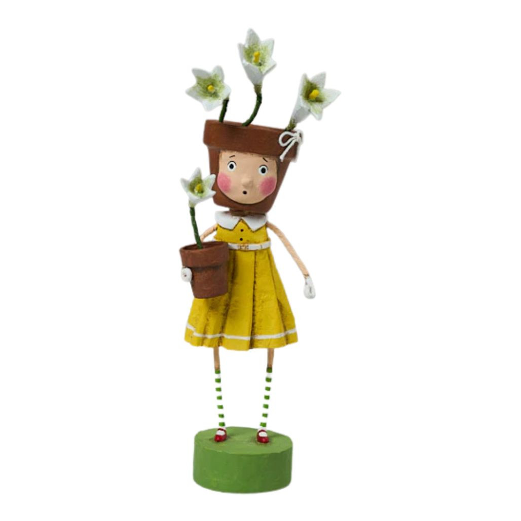Lori Mitchell Pot Head Figurine | Spring Bloom
