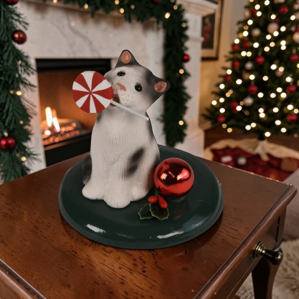 Byers’ Choice Cat with Sweets Figurine | Handmade