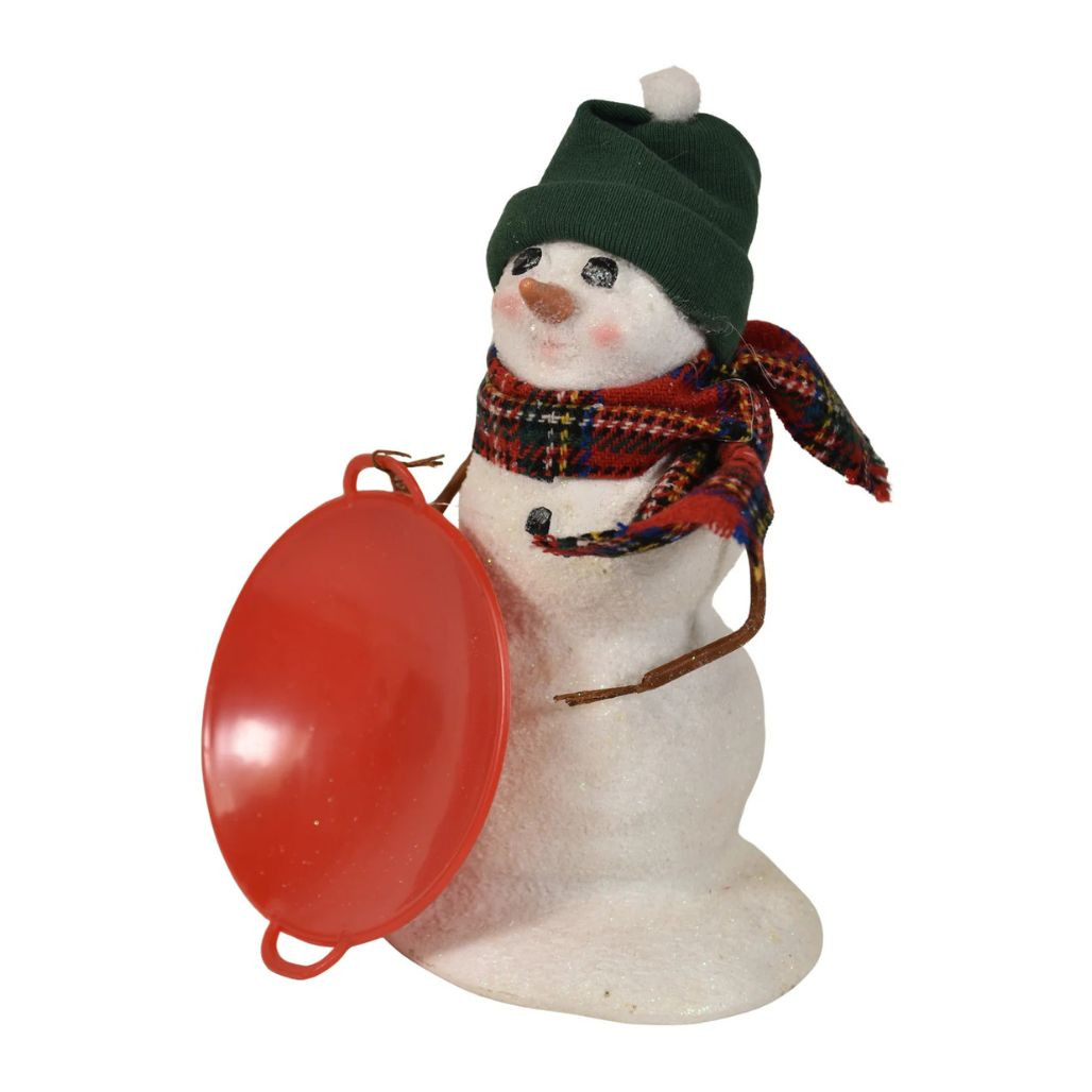 Byers’ Choice Snowman with Saucer Figurine