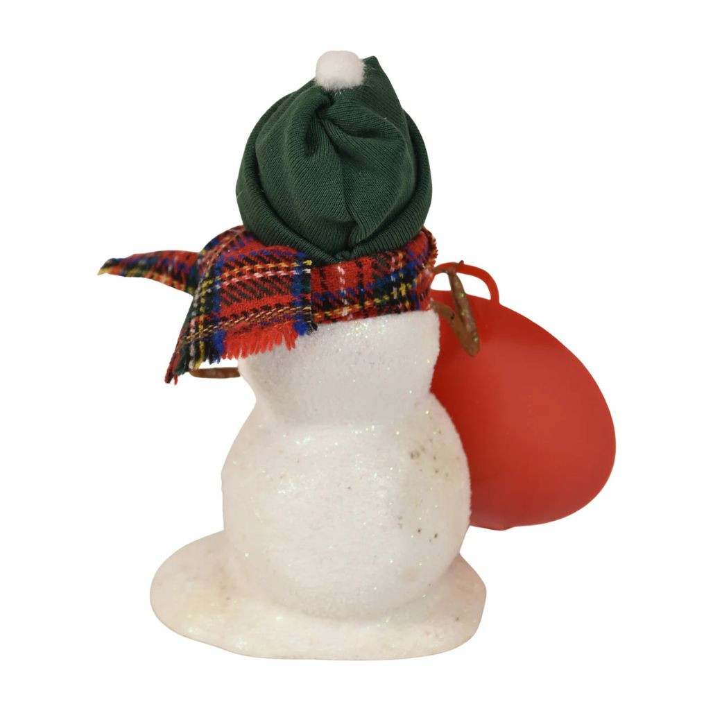 Byers’ Choice Snowman with Saucer Figurine