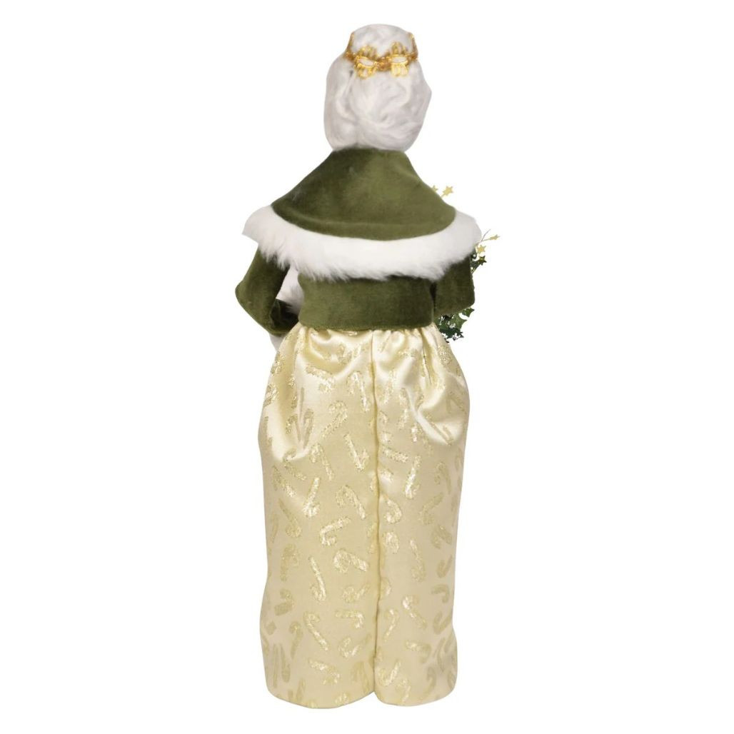 Byers’ Choice Gold Sparkle Mrs. Claus Caroler | 13 inches