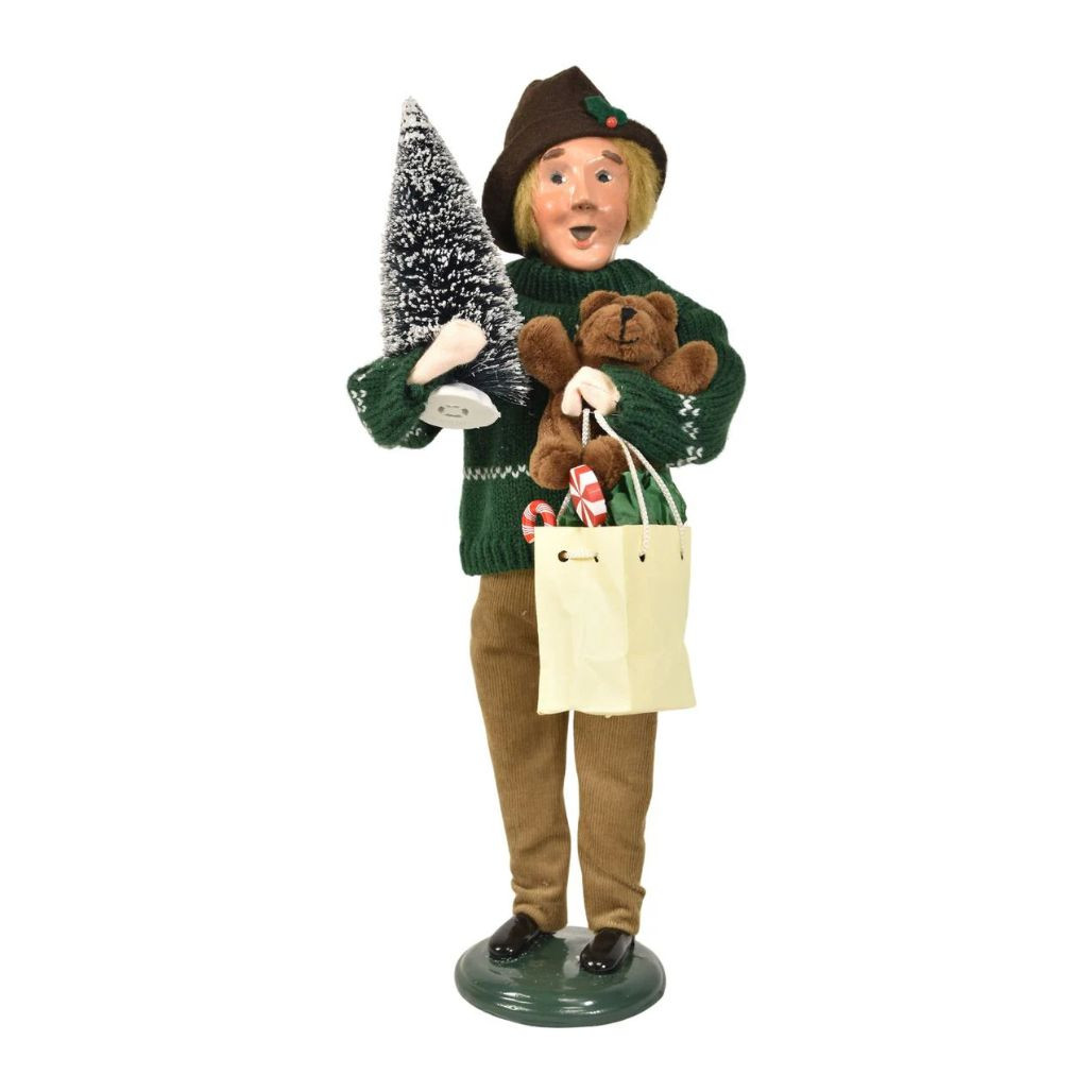 Byers’ Choice Shopping Family Man Caroler | 13 inches
