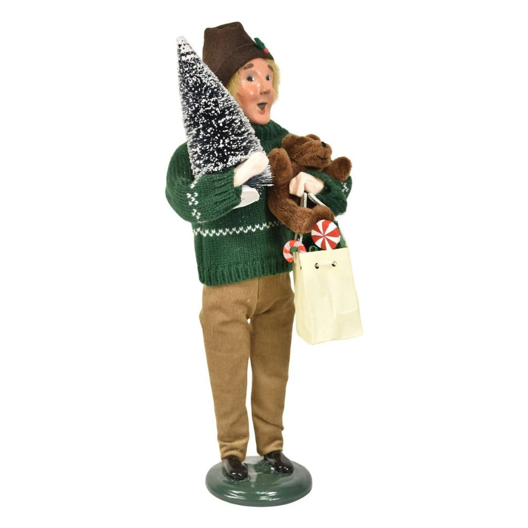 Byers’ Choice Shopping Family Man Caroler | 13 inches