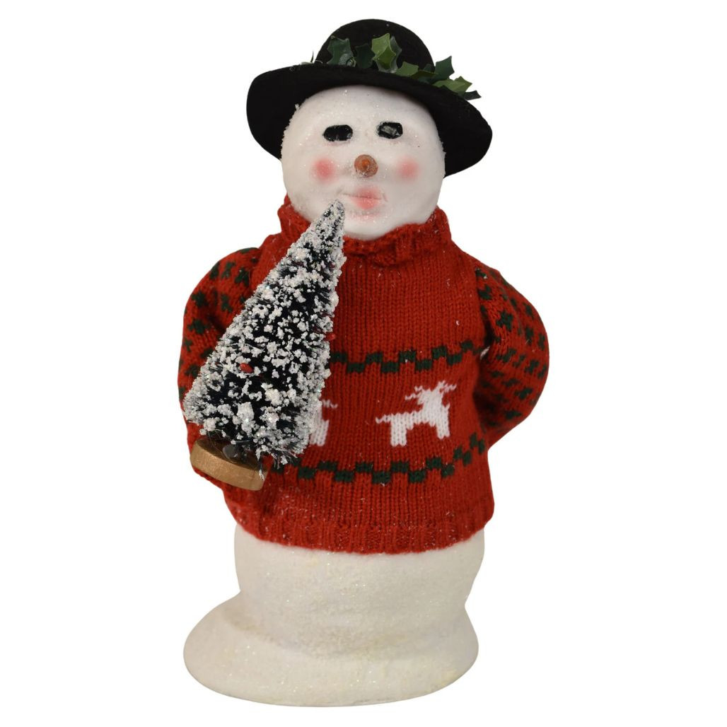 Byers’ Choice Snowman with Tree Figurine
