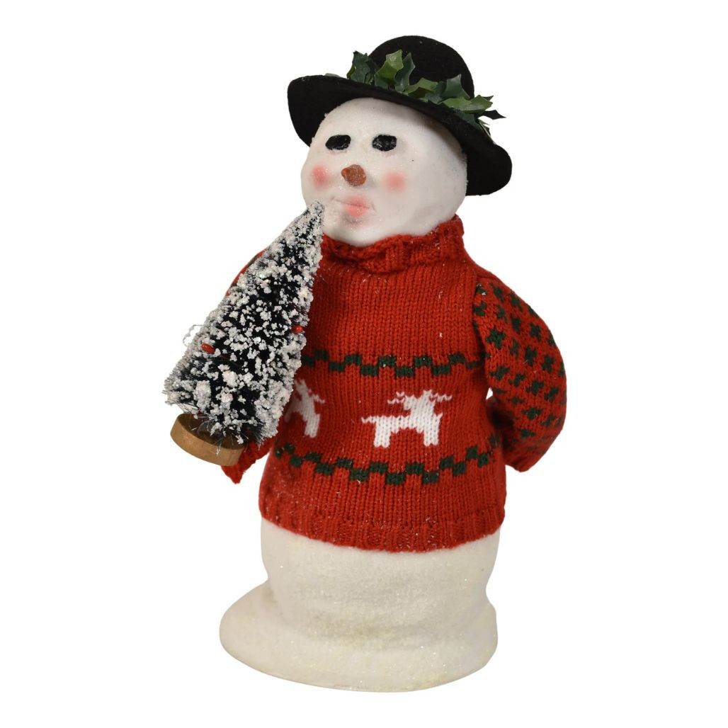 Byers’ Choice Snowman with Tree Figurine