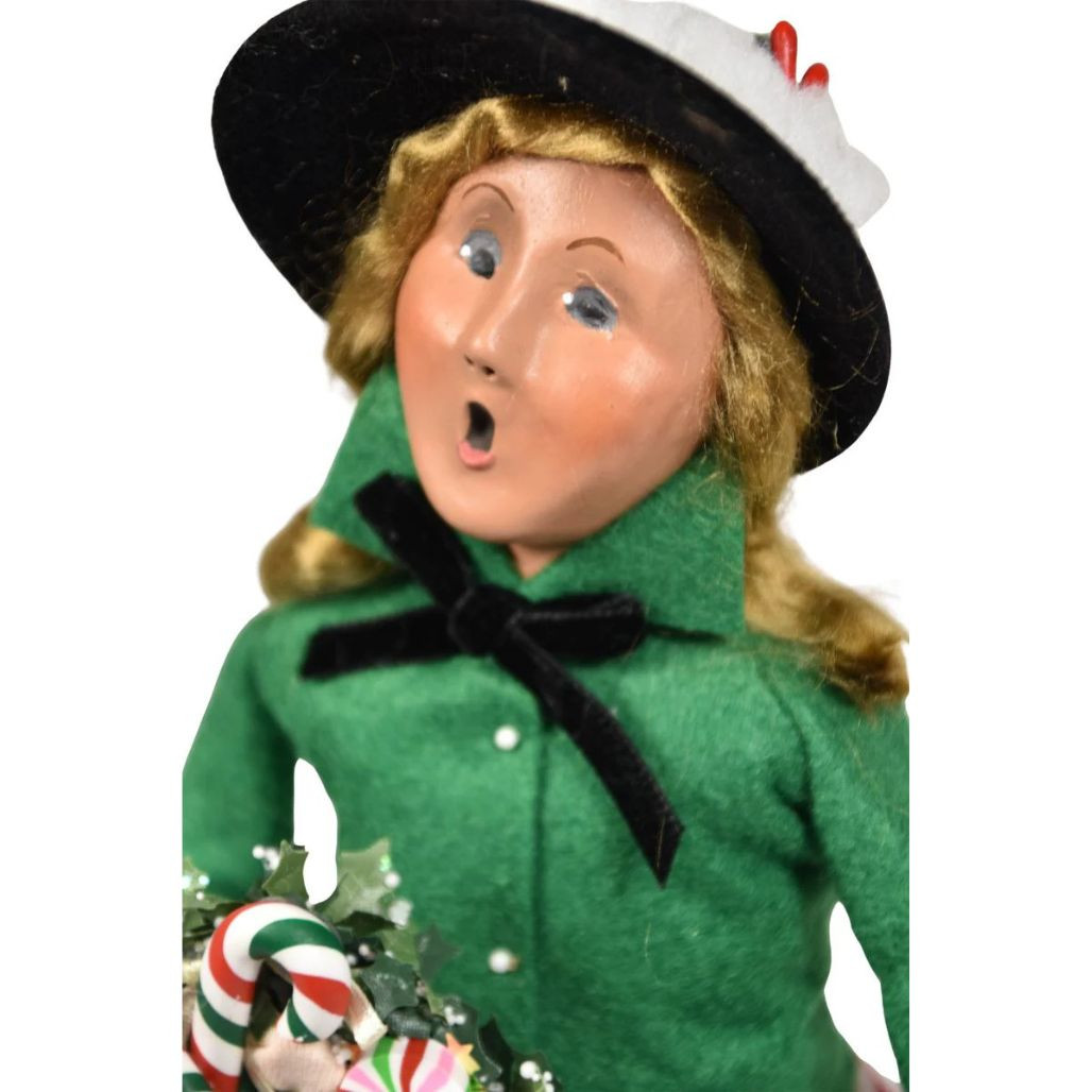 Byers’ Choice Merry Mint Woman Caroler | 13 inches