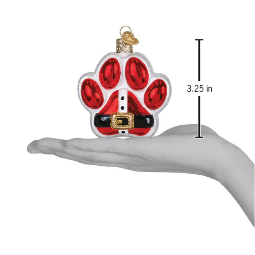 Old World Christmas Santa Paws Ornament | Blown Glass