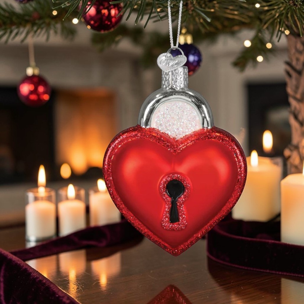 Old World Christmas Love Lock Ornament | Hand-Blown Glass