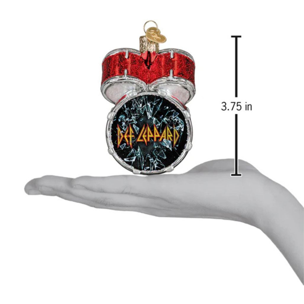 Old World Christmas Def Leppard Drum Ornament | Glass