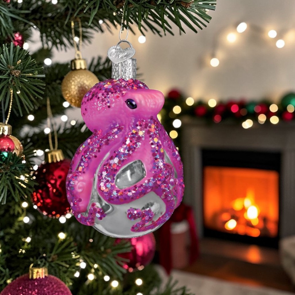 Old World Christmas Shimmering Octopus Ornament | Blown Glass