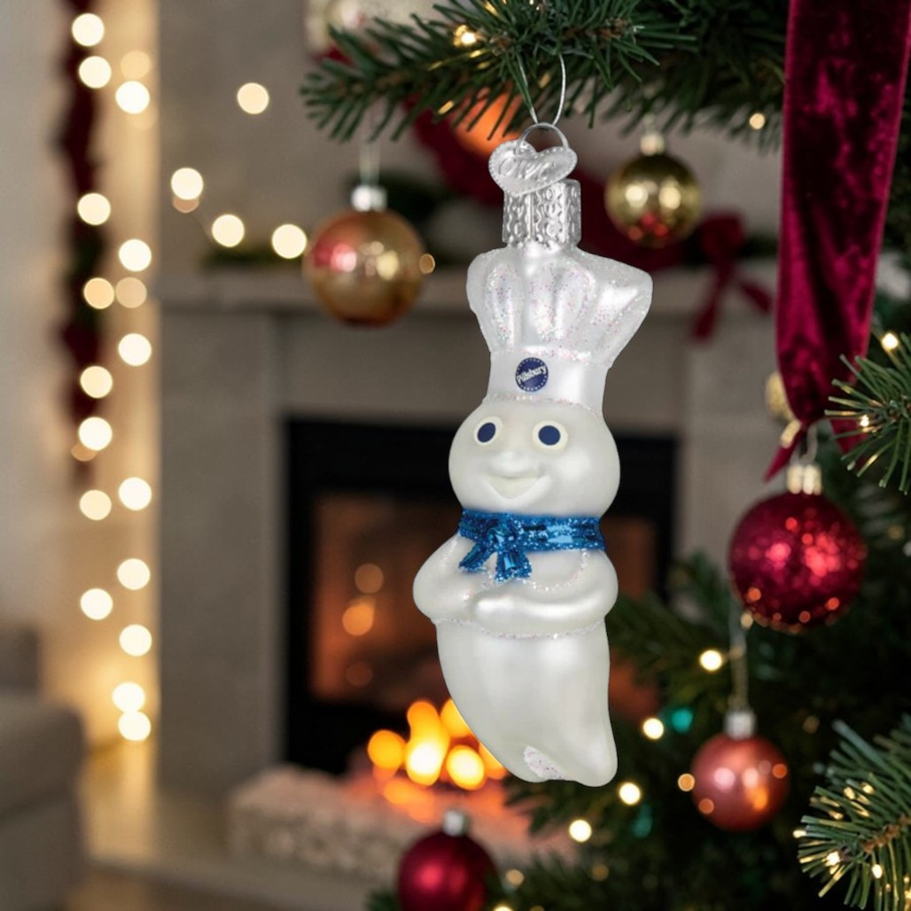 Old World Christmas Pillsbury Doughboy Ornament | Blown Glass 3.75in