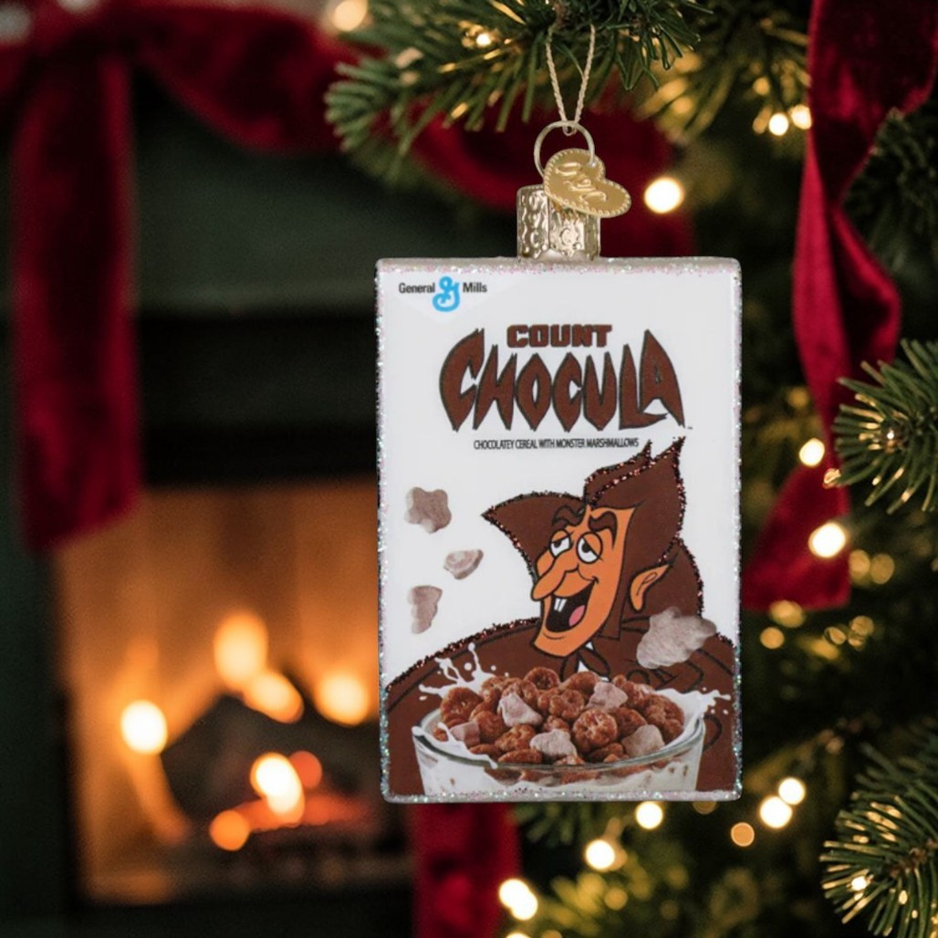 Old World Christmas Count Chocula Box Ornament | Blown Glass 3.5in