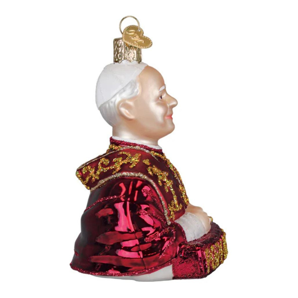 Old World Christmas Pope Leo XIV Ornament | Blown Glass