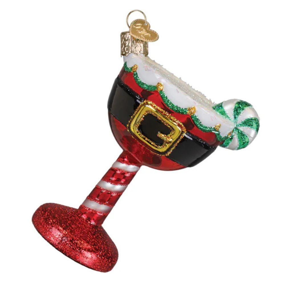 Old World Christmas Santa Cocktail Ornament | Blown Glass