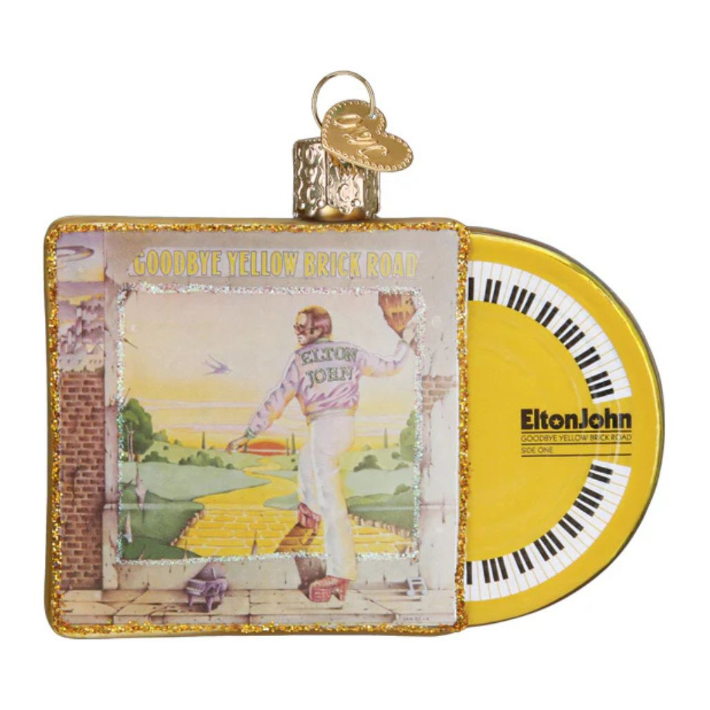 Old World Christmas Goodbye Yellow Brick Road Album Ornament | Glass