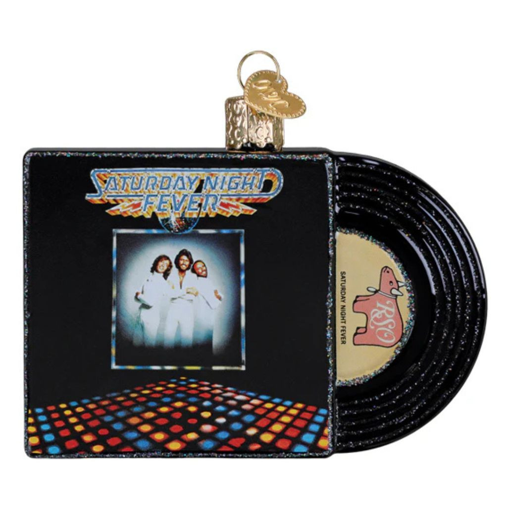 Old World Christmas Saturday Night Fever Album Ornament | Glass