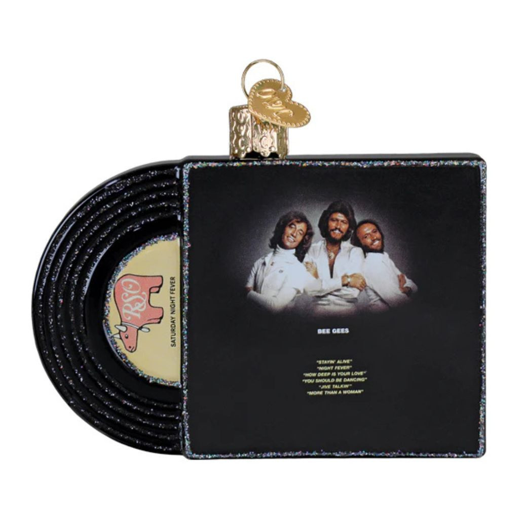 Old World Christmas Saturday Night Fever Album Ornament | Glass