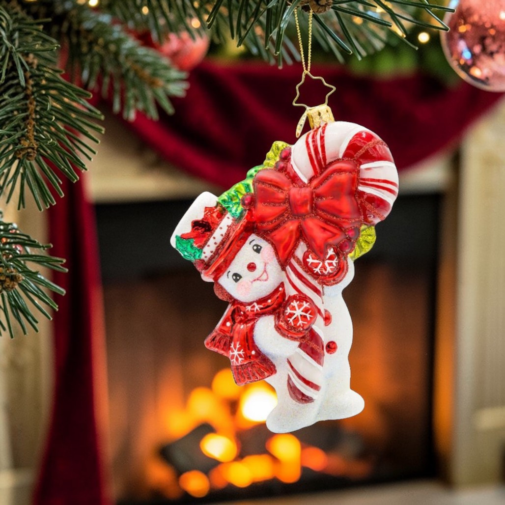 Christopher Radko Snowy Retro Cheer Ornament | 5.5in