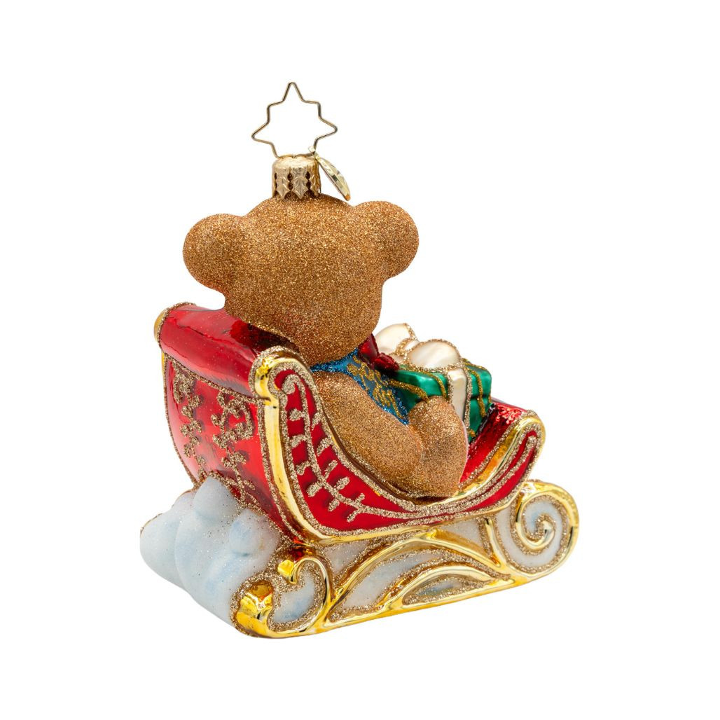 Christopher Radko Beary Merry Sleigh Ornament | 4.25in