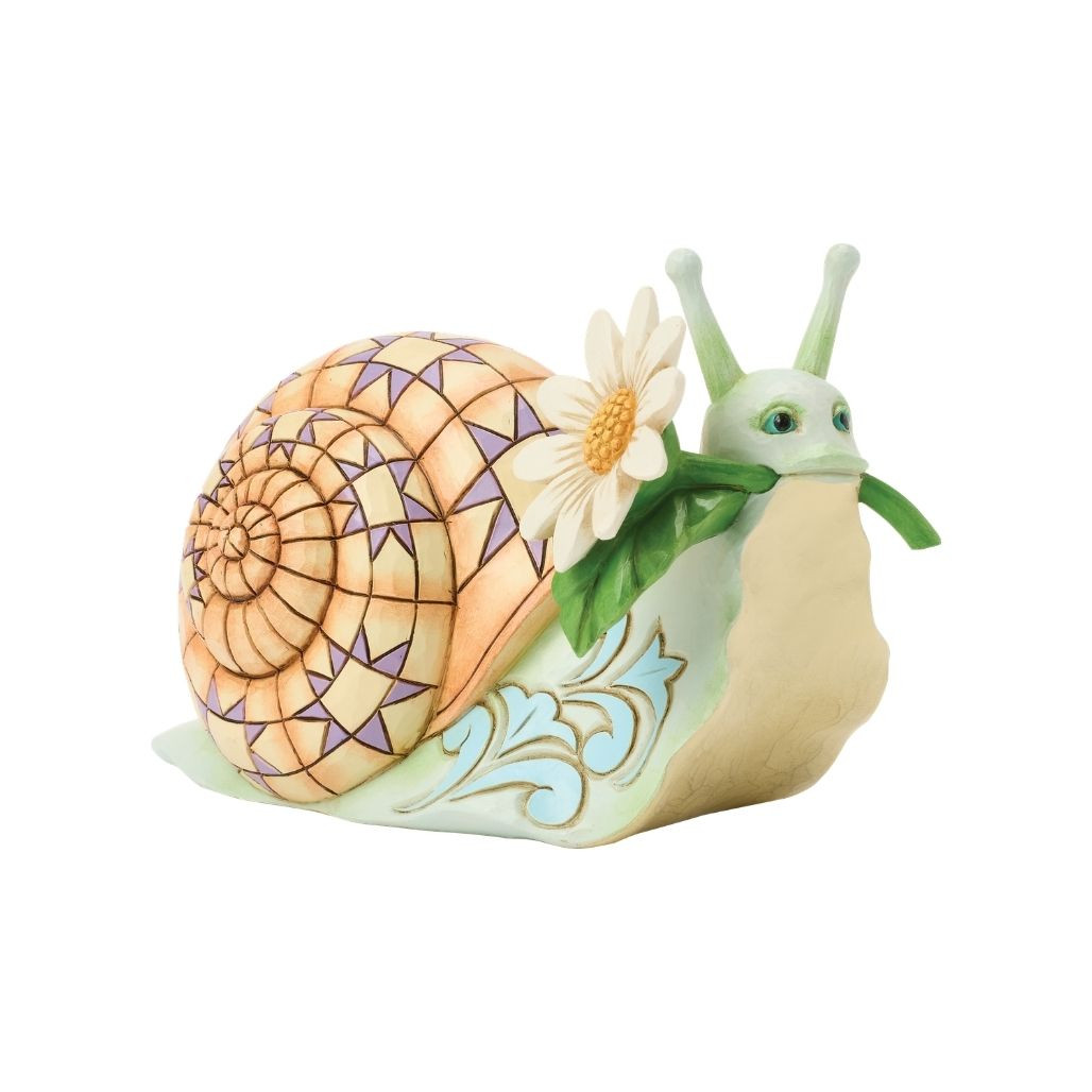 Jim Shore Snail with Daisy Figurine | Nature Figurine