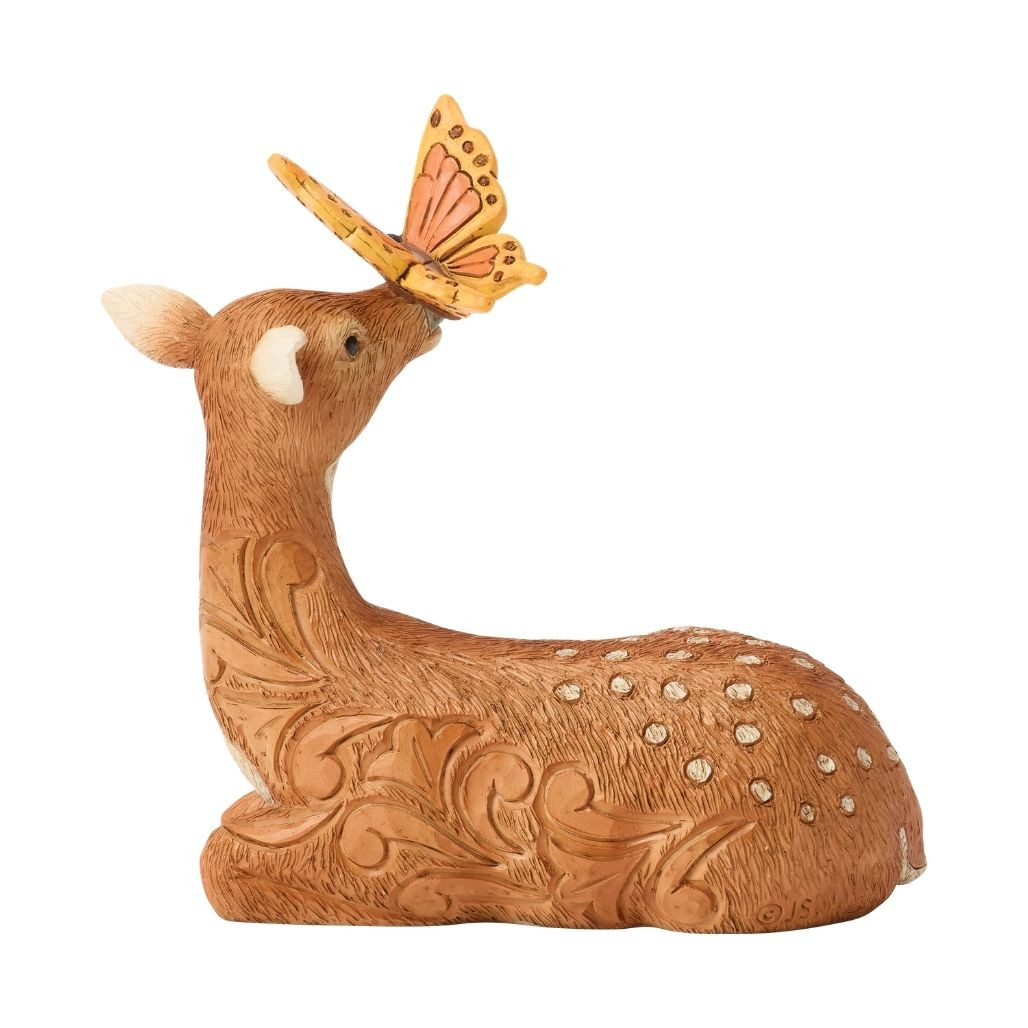 Jim Shore Deer with Butterfly | Mini Figurine