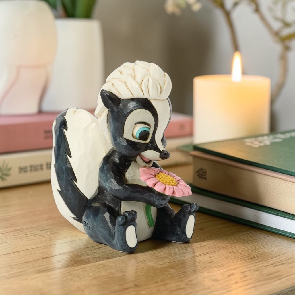 Jim Shore Flower Mini | Bambi Skunk Figurine