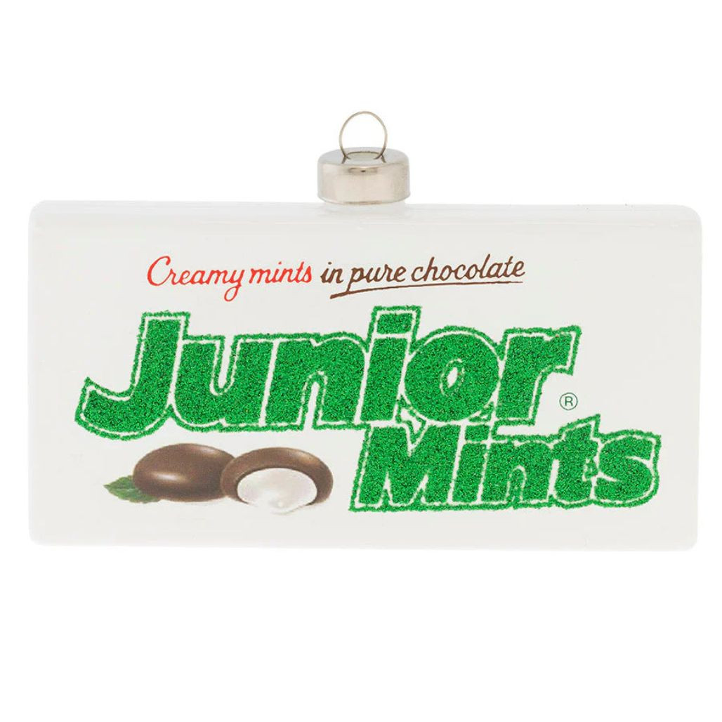 Kat & Annie Junior Mints Box Glass Ornament | 5"