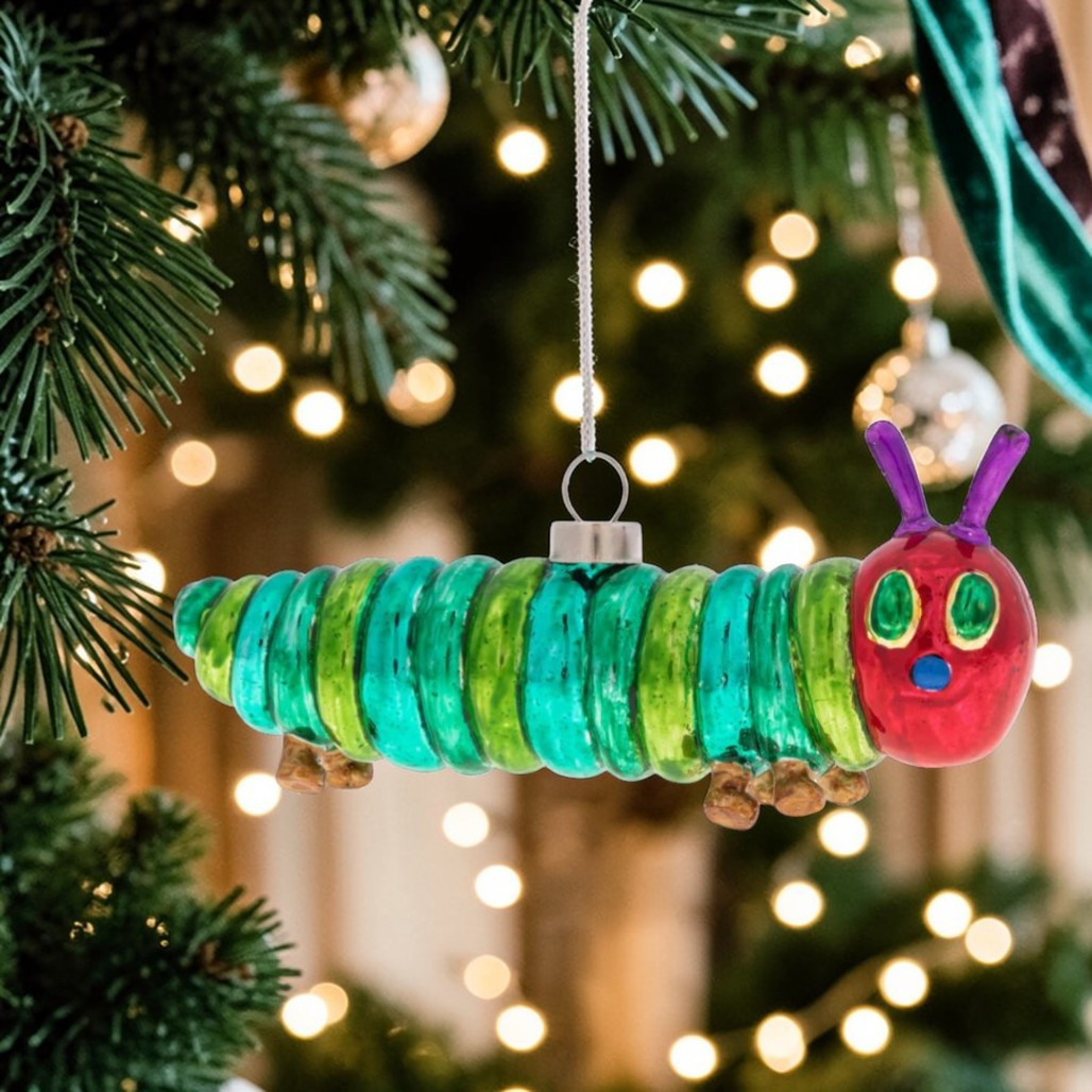 Kat & Annie Very Hungry Caterpillar Glass Ornament | 5.15"