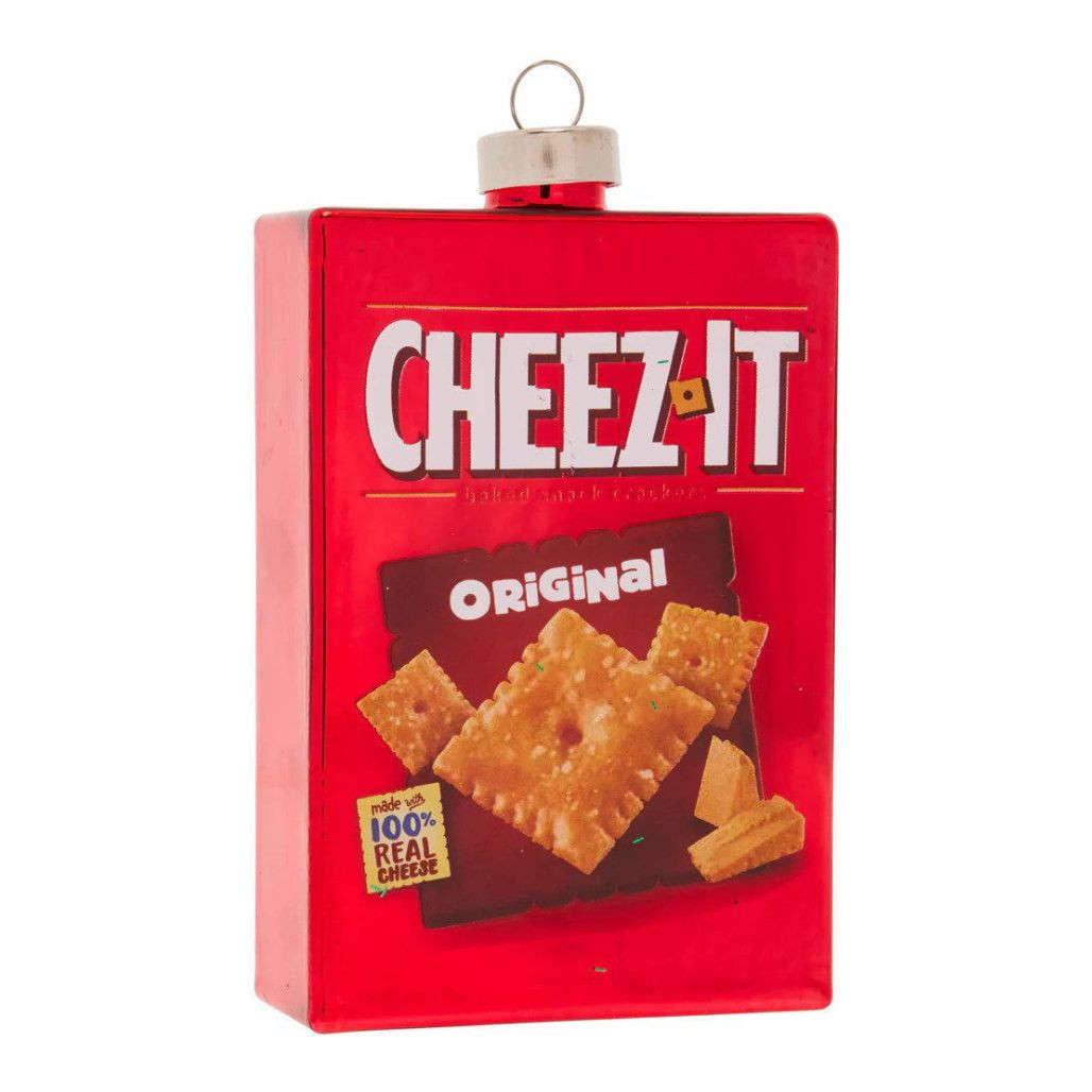 Kat & Annie Cheeky Cheez-It Glass Ornament | 4.92"