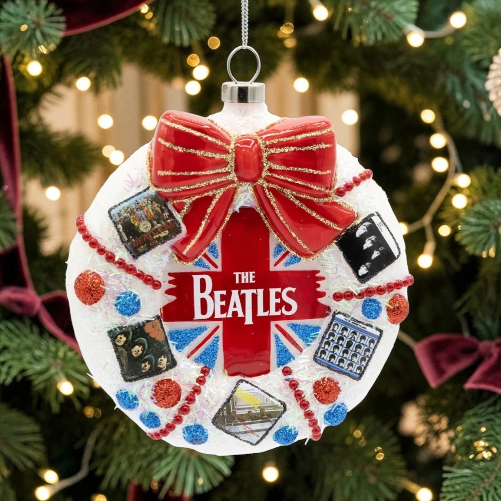 Kat & Annie Beatles Rocking Wreath Ornament | 4.25"