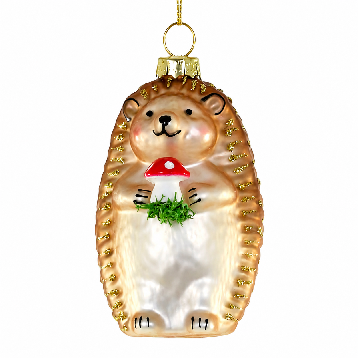 Cody Foster Woodfield Hedgehog Ornament | 3 Inch Glass