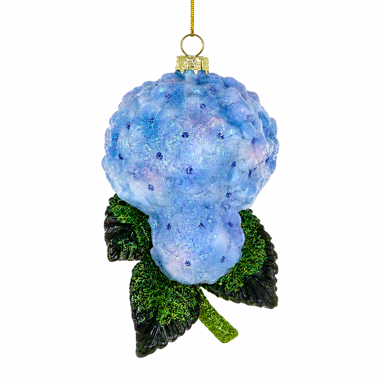 Cody Foster Garden Hydrangea Blue Ornament | 4 Inch Glass