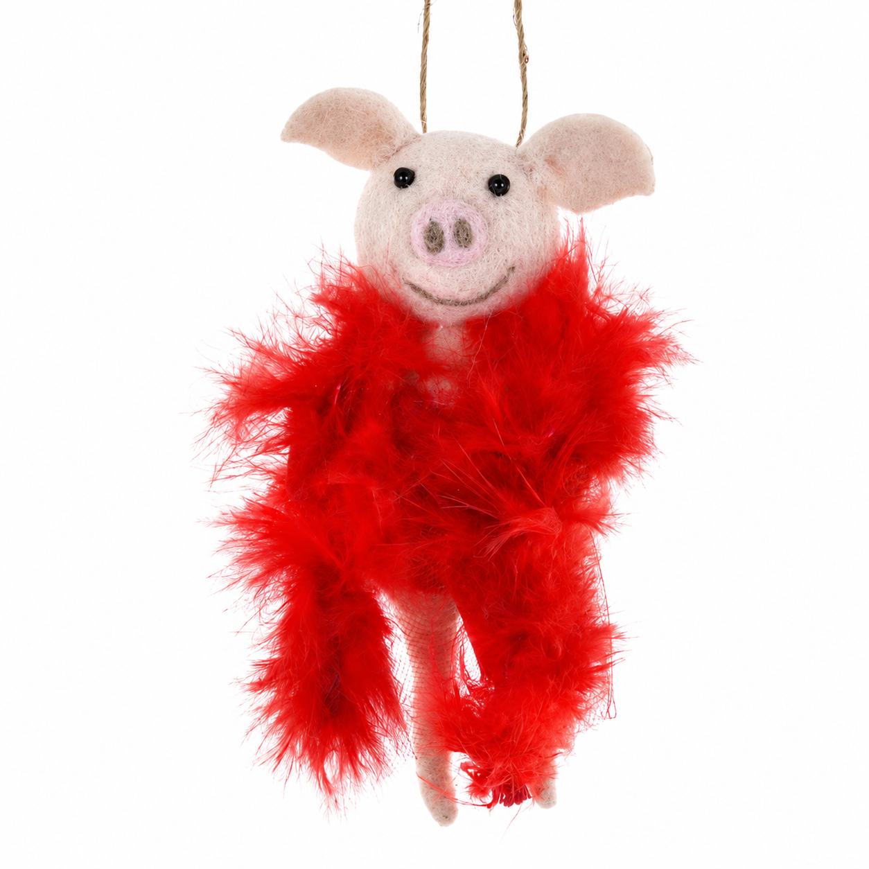Cody Foster Diva Pig Ornament | 5 Inch Wool
