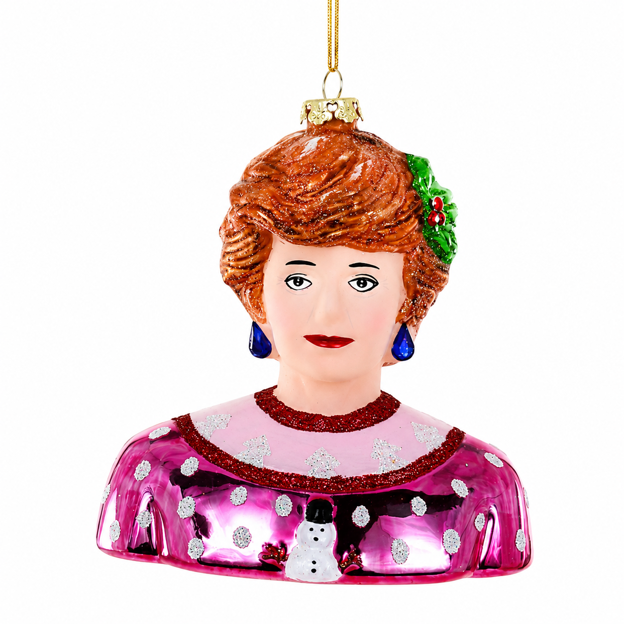Cody Foster May Your Christmas Be Golden Blanche  Ornament | 4.5 Inch Glass