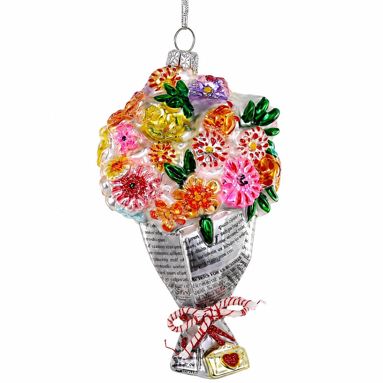 Cody Foster Floral Delivery Ornament | 4.25 Inch Glass
