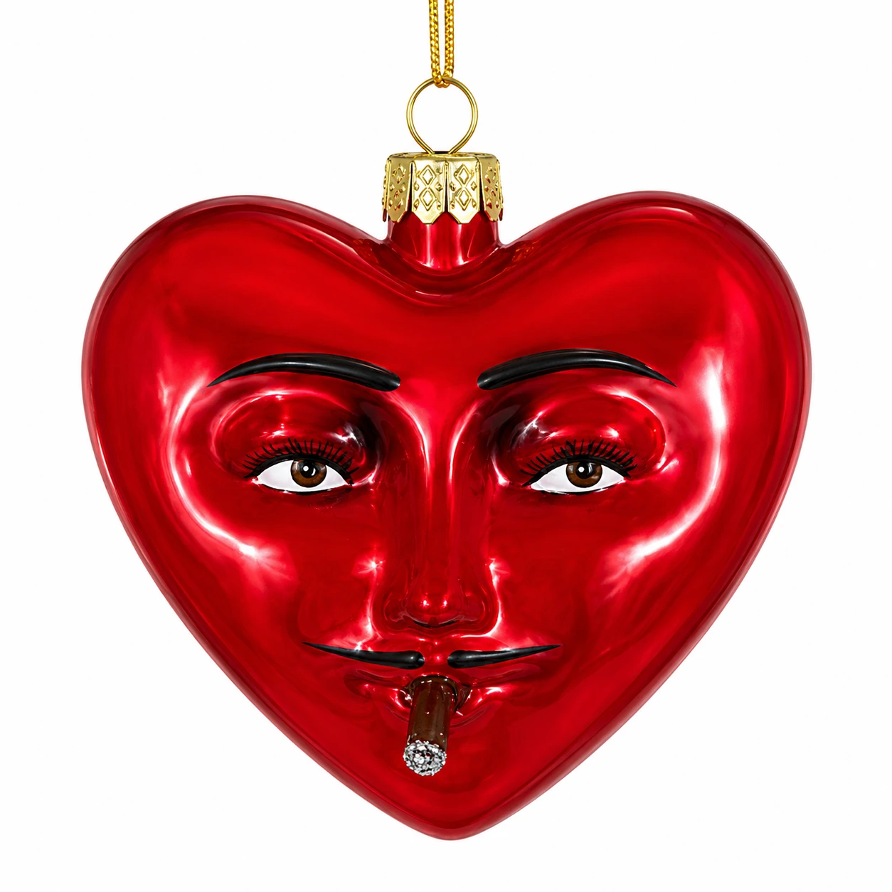 Cody Foster Monsieur Heart Ornament | 3 Inch Glass