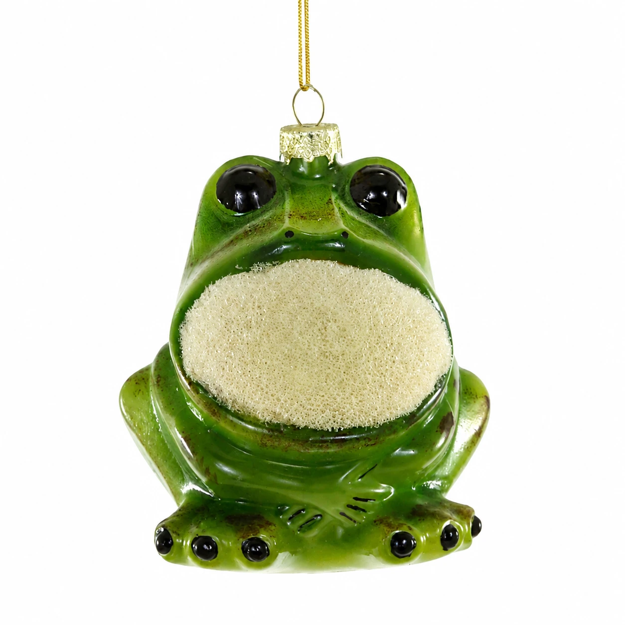 Cody Foster Kitchen Frog Sponge Ornament | 3.5 Inch Glass