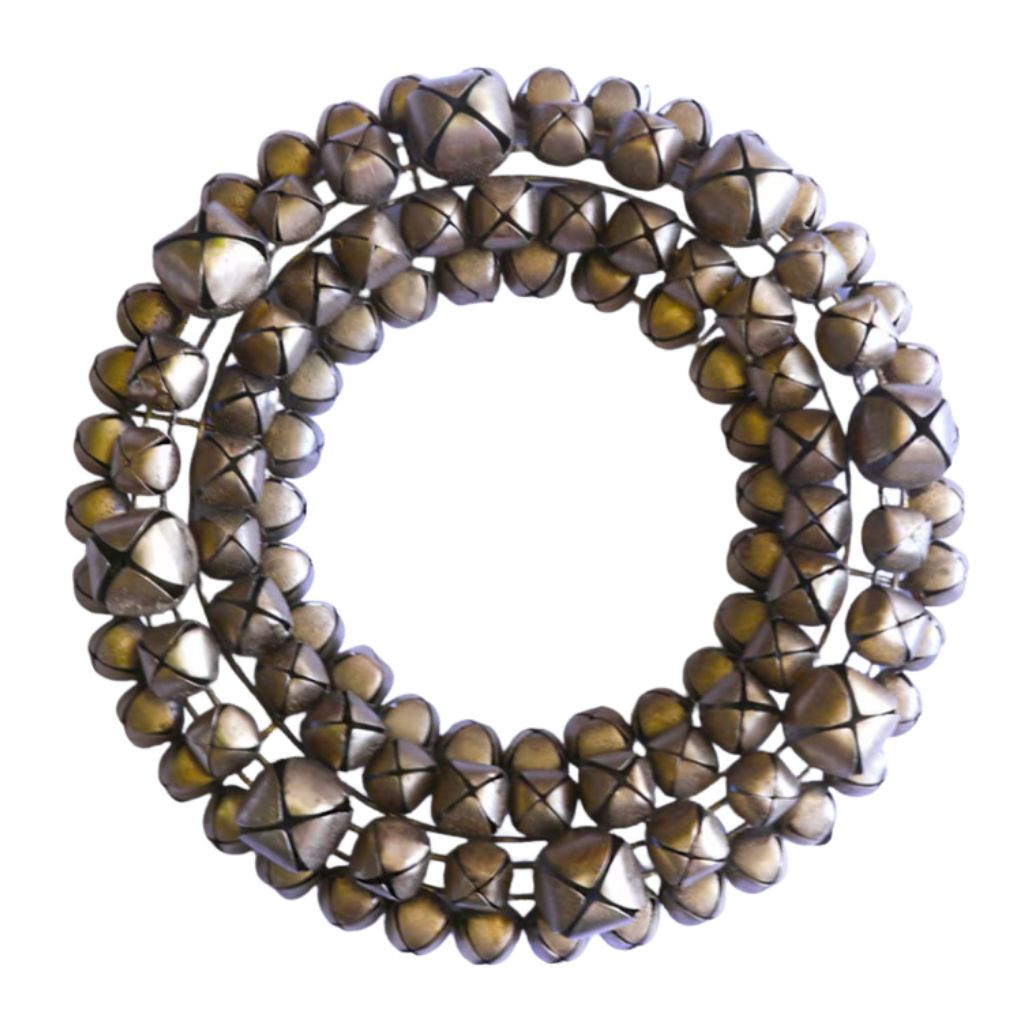 Cody Foster Antique Gold Jingle Bell Wreath | 14 Inch Metal