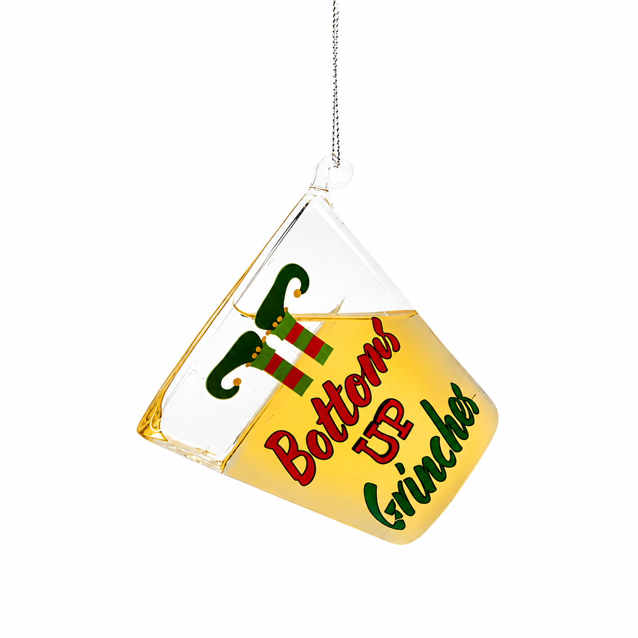 Kurt Adler Bottoms Up Grinches Tequila Shot Ornament
