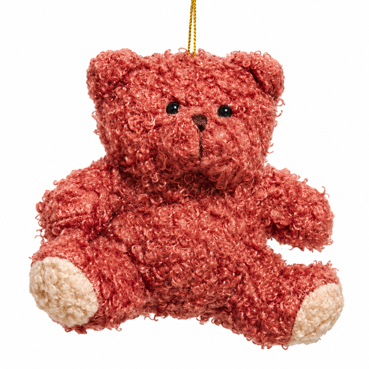 Kurt Adler Plush Brown Teddy Bear Ornament