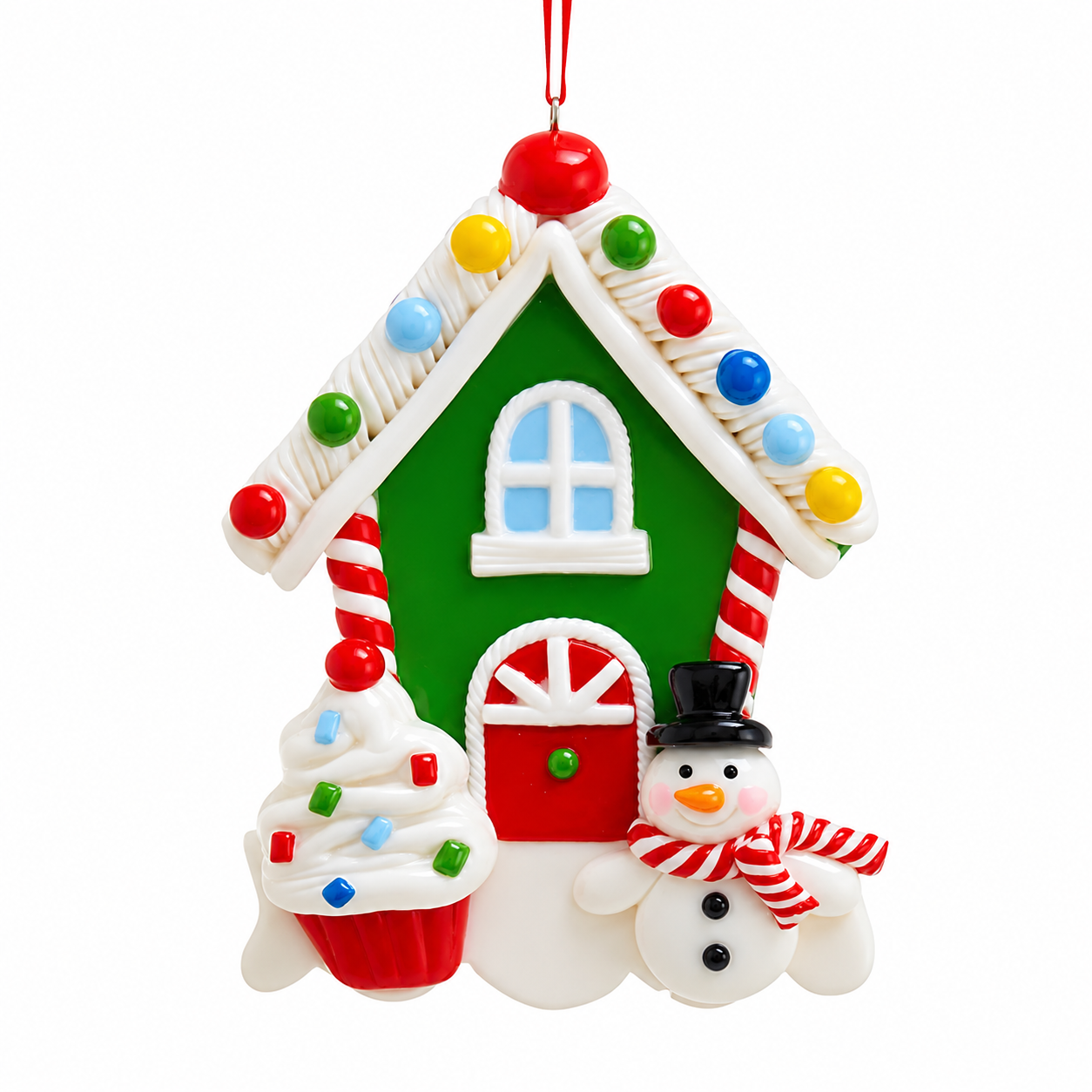 Kurt Adler Snowman Sweets House Ornament