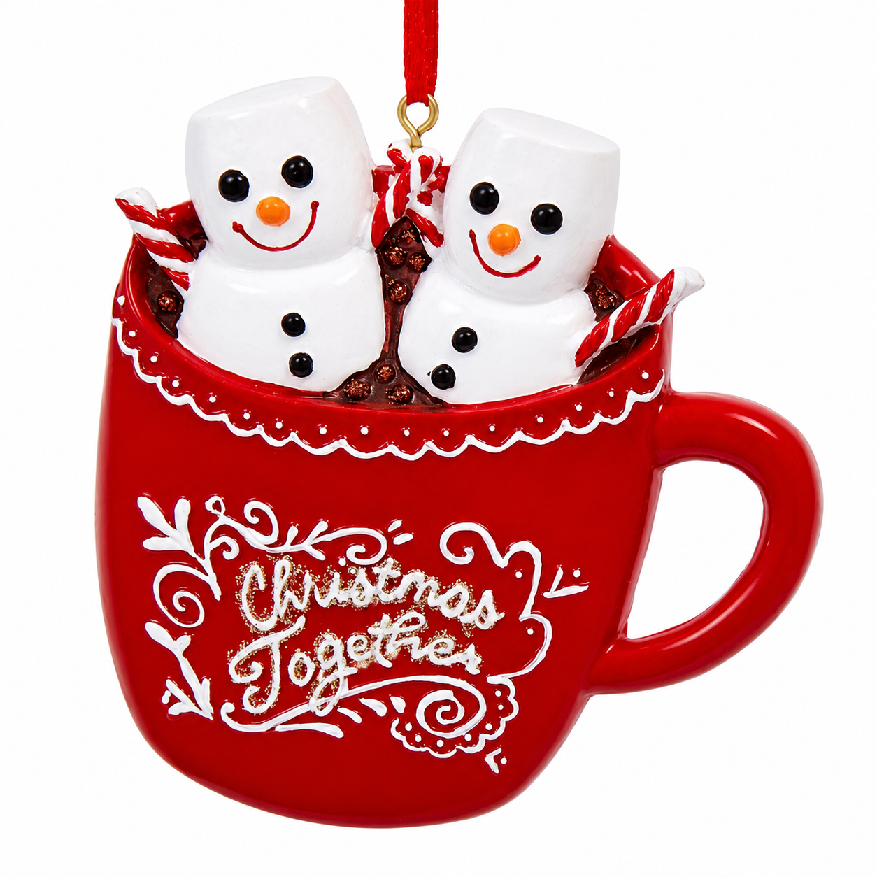 Kurt Adler Marshmallow Snowman Couple 1st Christmas Together Ornament